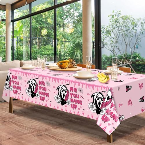Pink Halloween Tablecloths 3-Pack - 108 x 54 Inch Party Decor