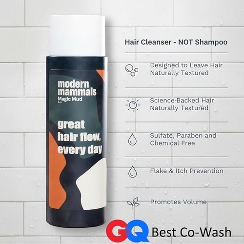 Modern Mammals Men's Shampoo Alternative - Sulfate-Free CoWash for Enhanced Hair Volume | 8oz Bottle