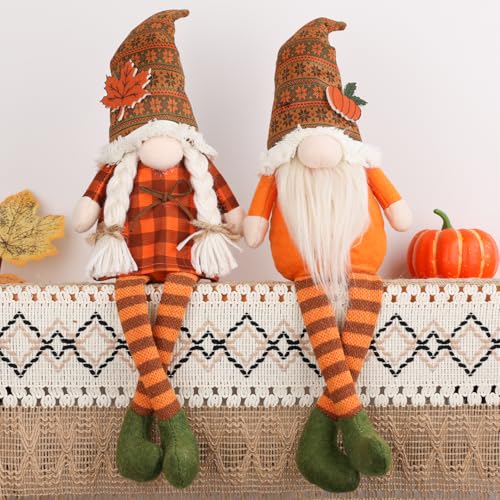 Fall Gnome Decor Set - Cute Plush Autumn Tabletop Home Decorations