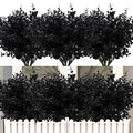 Artificial Eucalyptus Flowers Outdoor UV Resistant - Black, 12 Pcs