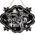Black Halloween Wall Sign - Cute Indoor Halloween Decor for Door & Wall - 8x10 Inches