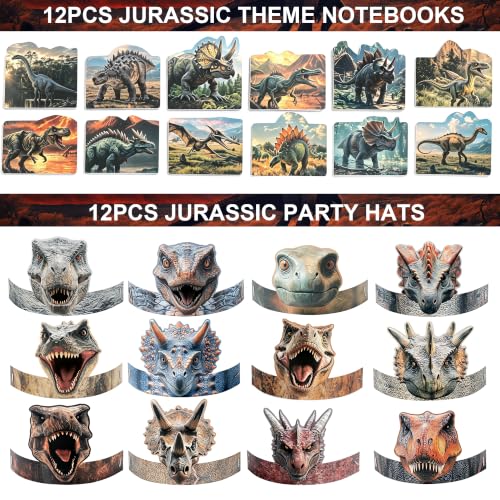 Jurassic Dinosaur Party Favor Set - 320 Pieces for 12 Guests - Dinosaur Theme, Goodie Bags, Decorations & Party Supplies