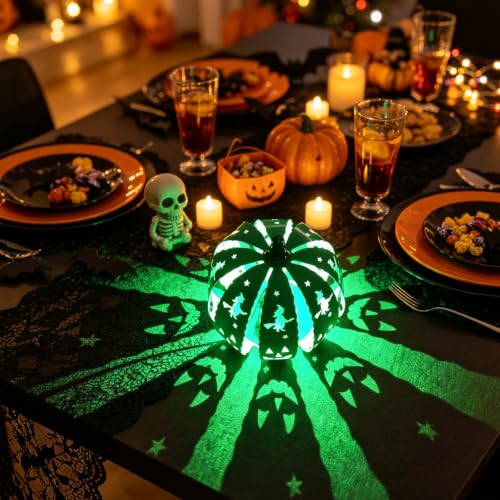 Halloween Pumpkin Iron Projection Lamp Shade - Waterproof Outdoor Yard Decor