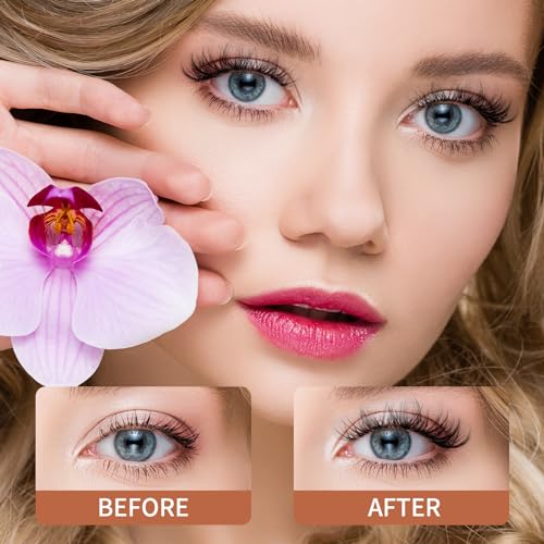 MLEN DIARY 100 Clusters Mink False Eyelashes - 09-NMHX, Natural 4D Fox Eye Look