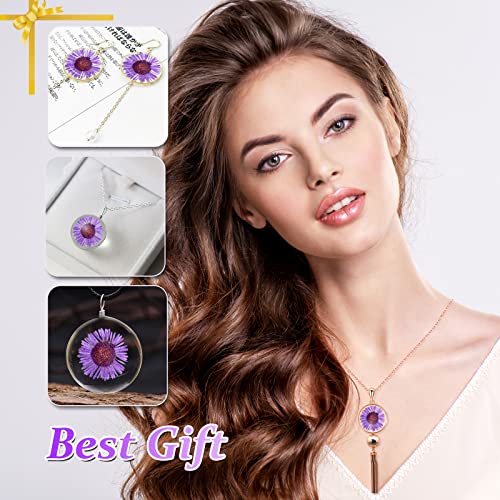 Purple Needle Chrysanthemum Flowers for Resin Jewelry & Craft - 60PCS, Variation: Needle Chrysanthemum-Purple