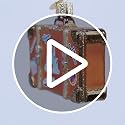 Glass Blown Christmas Ornament - Orlando Suitcase Holiday Decoration