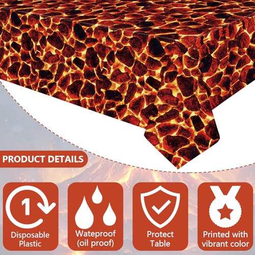 6 Pack Lava Tablecloth for Halloween & Party Decor - 51 x 86 Inches - Variation 6