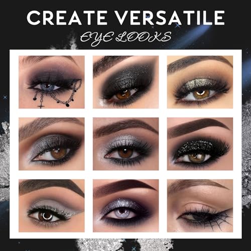 Halloween Eyeshadow Palette Makeup Set - Black Meteors & Gothic Clown Variation