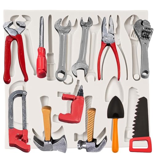Construction Tools Silicone Fondant Mold Hand Tools Set - Style A