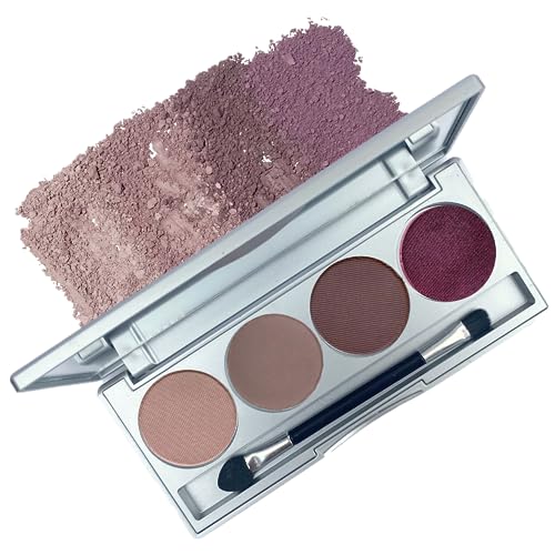 Refillable Eye Shadow Palette - 4 Shades Amethyst Glow Vegan Makeup