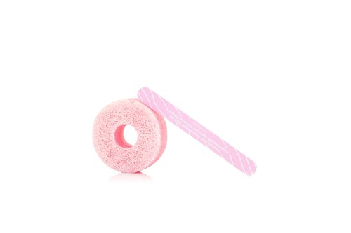 Spongellé Bubblegum PediPOP! Pedi Buffer & Nail File | All-in-One Pedicure Treatment | Exfoliates, Softens & Cleanses | 30+ Washes | Vegan & Cruelty-Free