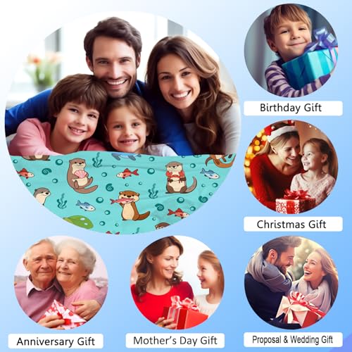 Otter Plush Throw Blanket for Kids Girls & Adults - 60x50 Inches - Cozy Fleece Bedding - Animal Lover Gift - Variation: Otter / 60x50