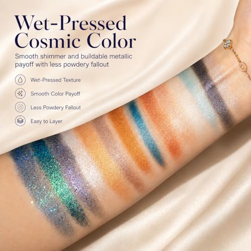 Galactic Eyeshadow Palette - Solar System Inspired Metallic Shades for Creative Makeup
