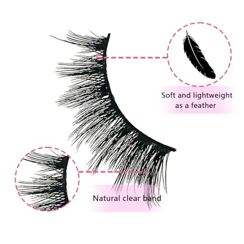Wispy Cat Eye False Eyelashes 10 Pairs Fluffy Strip Lashes - Yellow Variation