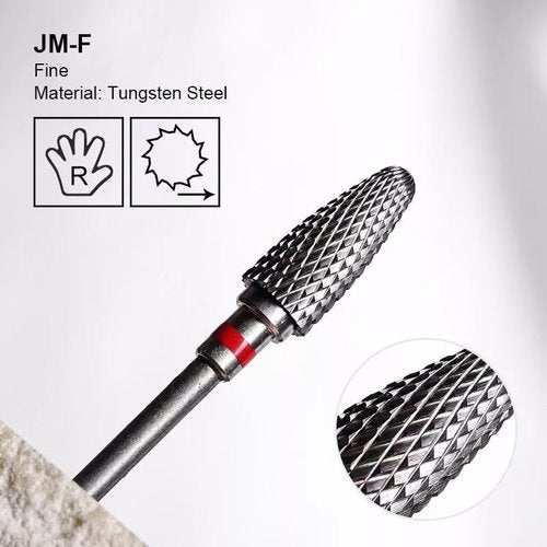 5PCS Nail Drill Bits, FORTMATE Multi-function Professional Tungsten Nail File Bits, 3/32 Inch Nail Art Tools for Acrylic Nails Tech,Manicure Pedicure Shapen Remove Tools