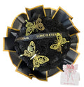 Black Glitter Roses Bouquet DIY Gift for Dad, Husband, Halloween & Gothic Decor