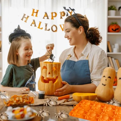 Halloween Spider Silicone Mold for Candy & Cake Decorations, 8 Cavity