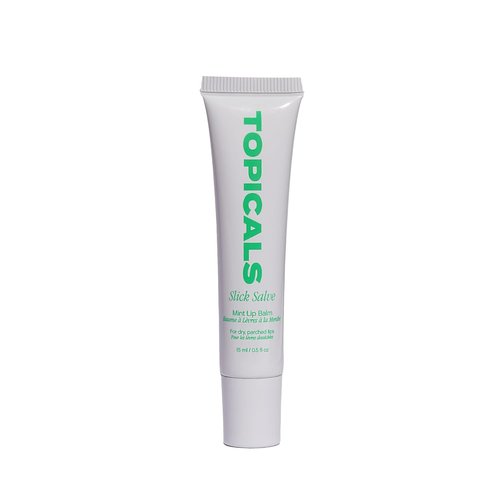 Topicals Slick Salve Mint Lip Balm - Soothes Discomfort & Provides Lasting Hydration | Vegan Formula with Hyaluronic Acid (0.5 Fl Oz)