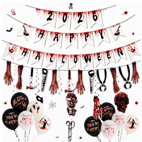 Bloody Halloween Banner & Decorations Set - Horror Party Kit