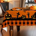 Hexagram Halloween Ghost Tablecloth 60 x 120 Inch Rectangular Decor