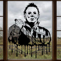 Halloween Horror Window Clings Set - Spooky Silhouette Decals for Doors & Glass