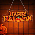 Happy Halloween Neon Sign UV Pumpkin LED Light - 16.9 x 7.3 inches - Variation 3