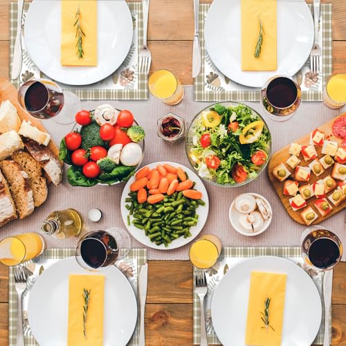 Brown Easter Paper Placemats - 50 Sheets, 16 x 11 Inch Spring Table Mats