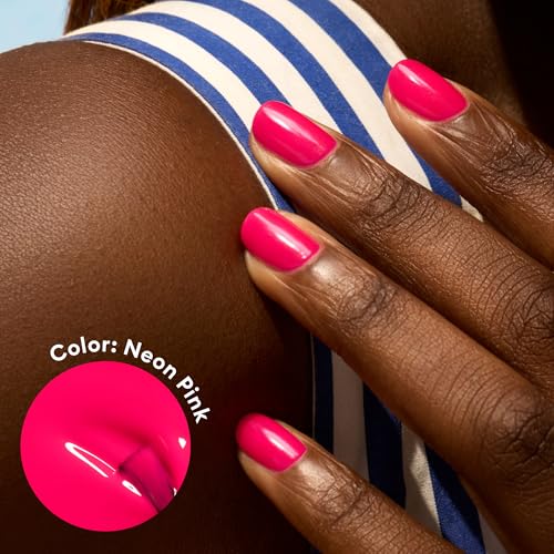 Manucurist Green Neon Pink Nail Polish - Vegan, Non-Toxic, Long-Wear