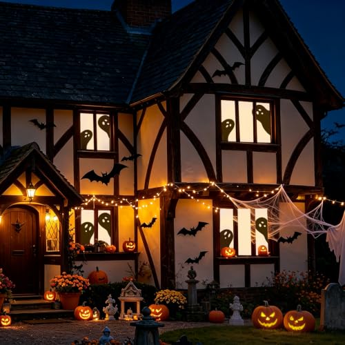 Halloween Ghost Window Silhouettes - Spooky Holiday Decor Set of 3