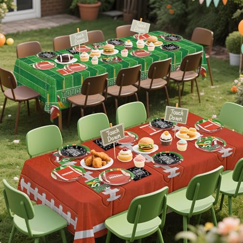 Football Party Decorations Kit for 24 - Football Theme Set with Plates, Napkins, Cups & Banner - Football 2