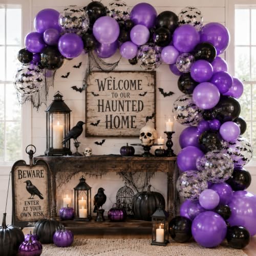 Halloween Bat Balloons Set - Black Bat Variant, 30PCS Halloween Party Decorations