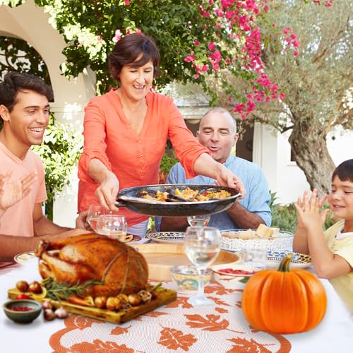 Thanksgiving Style A Lace Fall Table Runner 72 Inch for Dining & Decor - Autumn Leaf Design