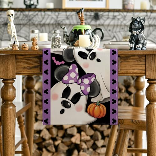 Colorful Halloween Table Runner 13x108 Inch Skull Party Decor - Flaircave
