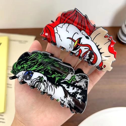 Halloween Hair Clips Set - Spooky Skull Ghost & Water Ghost Designs, 4 Pack