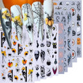 Halloween Ghost Pumpkin Nail Art Stickers 10PCS Self-Adhesive Gothic Halloween Design