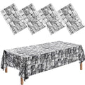 Medieval Castle Stone Wall Tablecloths 54x108 Inch 4 Pack for Halloween Parties
