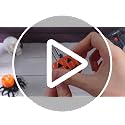 Halloween Shower Curtain Hooks Set - Ghost Pumpkin Decor, 12 Pieces, Orange & White Variation