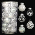 White Christmas Ball Ornaments Set 30pcs 2.36 Inch Shatterproof Xmas Tree Decorations - Variation of THIS listing