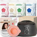 Waxing Kit for Women & Men with Digital Wax Warmer - 4 Pack, Black Variation 3.5 Ounce