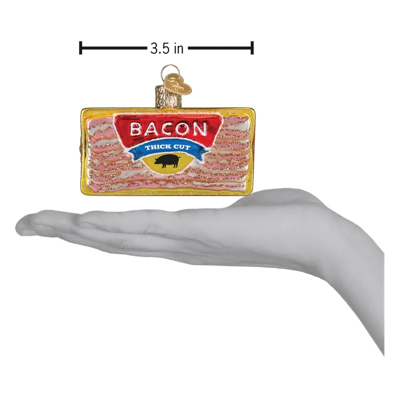 Bacon Glass Christmas Ornament - Handcrafted Holiday Food Decoration