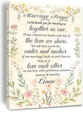 Marriage Prayer Quotes Canvas Wall Art Decor - 12x8 Inch Framed Christian Blessing Print for Living Room & Bedroom Variation of THIS listing
