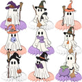 Halloween Ghost Honeycomb Centerpieces - Pink 9-Piece Party Table Decor for Halloween & Baby Shower