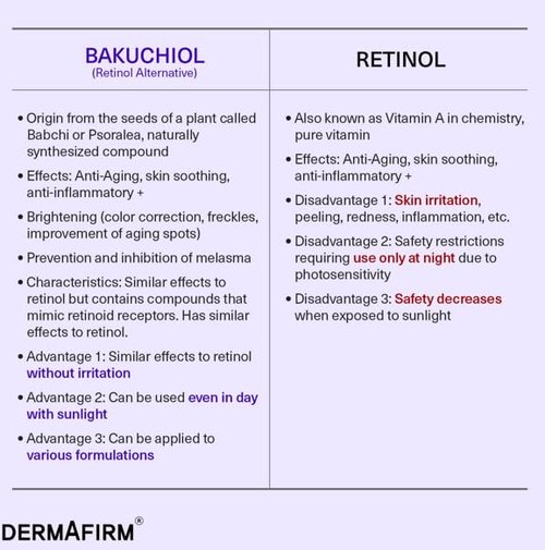 DERMAFIRM Bakuchiol Retinol Serum - Soothing Daily Skin Care with Niacinamide & Peptides for Sensitive Skin | R4 Glass Skin Toning Serum