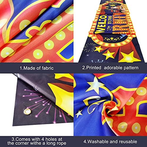 Carnival Welcome Banner 72x44 Inch - Party Backdrop & Outdoor Yard Decor