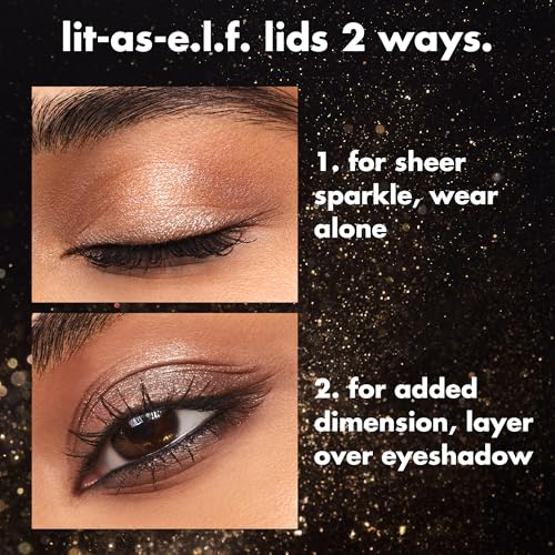 e.l.f. Fine as Fleck Glitter Eyeshadow - White Hot 0.07 Oz, Party-Ready Sparkle