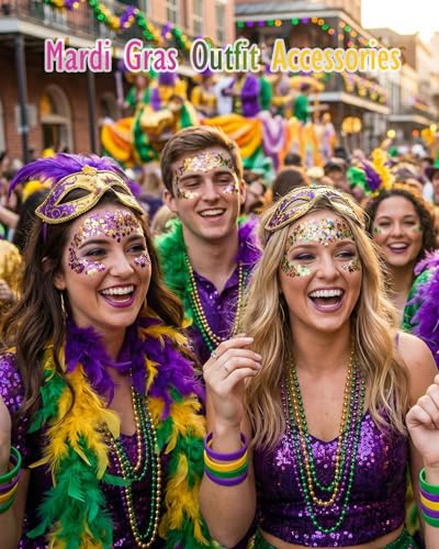Mardi Gras Body Glitter - Multicolor Chunky Holographic Face and Body Sparkle - 55g