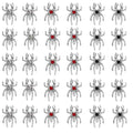 Silver Spider Nail Charms Set - Halloween Nail Art Decorations, 30 Pcs