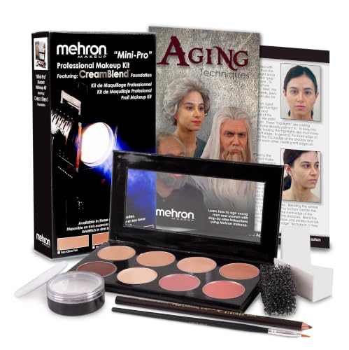 Mehron Makeup Mini-Pro Student Education Makeup Kit - Deep - Medium Dark