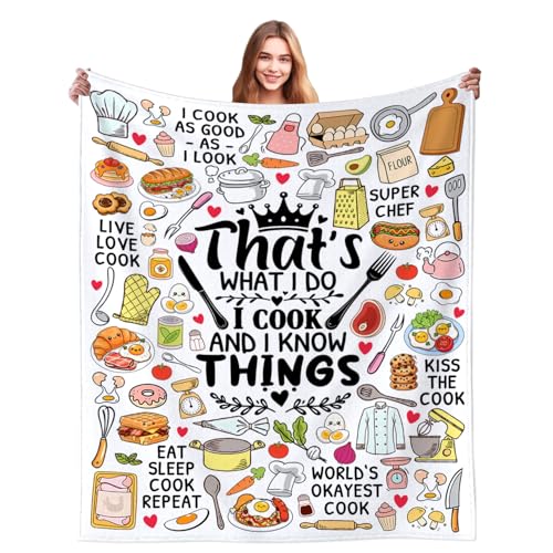Cook Blanket Throw for Chefs - 60x50 Inch Plush Chef Gift Variation of THIS listing