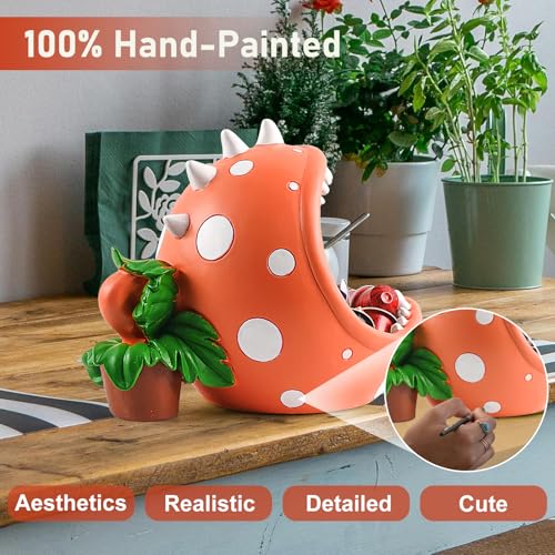 Large Candy Bowl - Piranha Plant Design, Orange, Medium - Decorative Dish & Key Holder